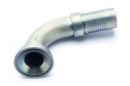 Codo de acoplamiento 90° para manguera de succión de bomba hidráulica Denison en compactadores Faun. Compatible con referencia original FAUN 1638411*. 