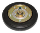 Rueda completa con llanta y eje para boca de aspiración en barredoras Johnston series VT / VS / 600 / 625 / 700 / AJ. Compatible con referencia original Johnston 63491-1*